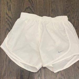 White Nike shorts size small